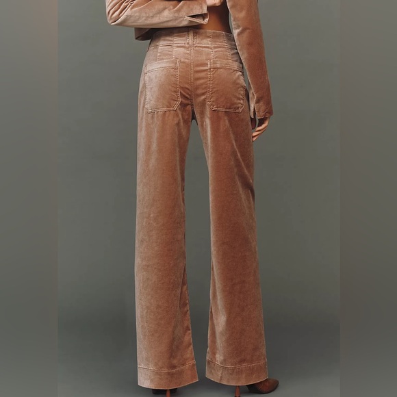 VIRAL Anthropologie Colette Full-Length Velvet Pants by Maeve - Picture 3 of 7